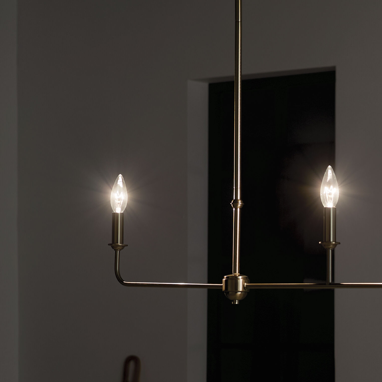 Pallas 3 Light 4.5 inch Brushed Natural Brass Chandelier Linear Ceiling Light
